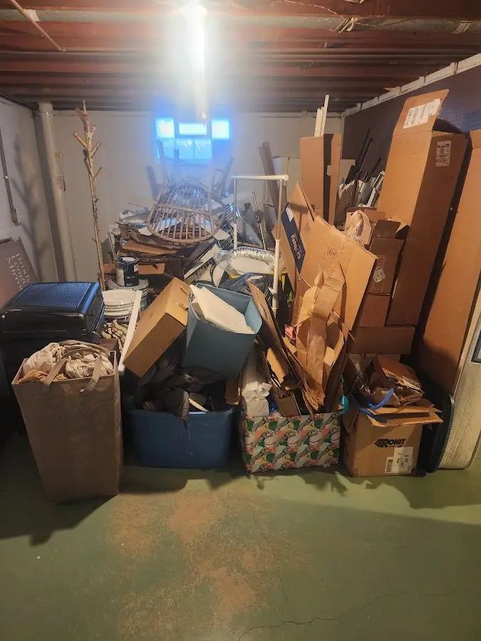 Roll-off dumpster container at job site for 2 Yard Dumpster Rental in Lebanon